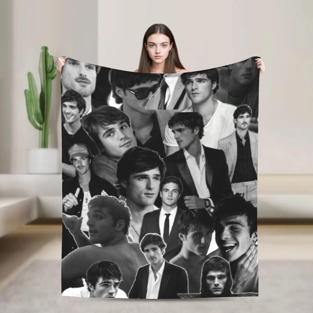Jacob Elordi Australian Actor Poster Blankets Quality Soft Warm  Throw Blanket Winter Travel Outdoor Comfortable Bedspread  Best choice for home and outdoor