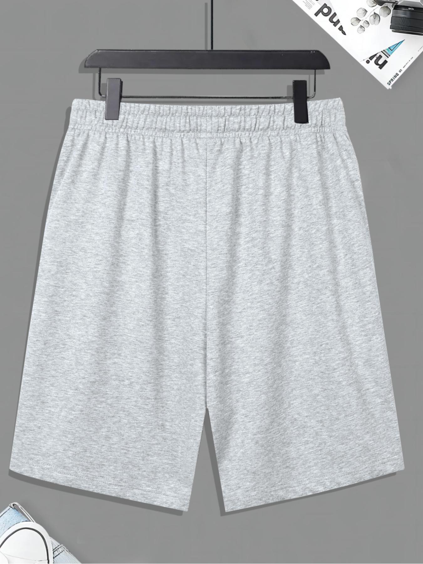 Emo Outfits Men's Stylish Cross Graphic Drawstring Shorts, Regular Fit Casual Breathable Elastic Waist Straight Leg Shorts, Summer Clothes, Shorts for Men, Mens Streetwear Clothing, Menswear, Cross Print Shorts