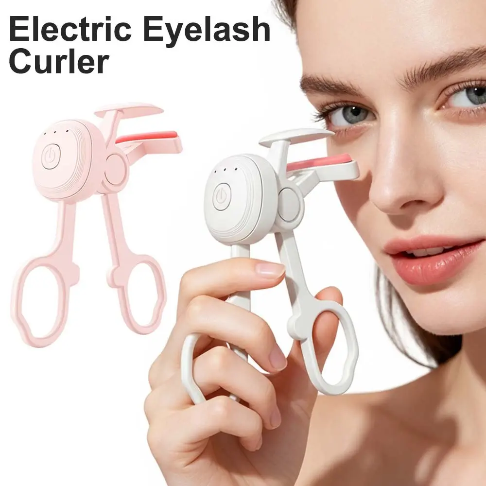 1pc Heated Eyelash Curler, Electric Eye Lash Curling Device, 3 Temperature Modes, USB Rechargeable Quick Heating Lash Lifter for Women Daily Makeup