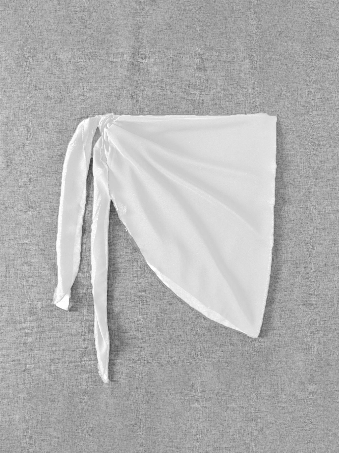 Women's Solid Color Cover-Up Skirt, Beach Swimsuit Cover, Casual Fashion Bottoms for Beach Vacation, Ladies Swimwear for Summer