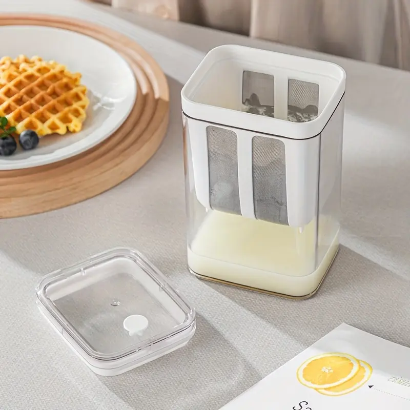 Plastic Greek Yogurt Maker Set, Cold Brew Whey Separator DIY Kit, 1800ML Homemade Thick Yogurt, No Precious Metal Plating