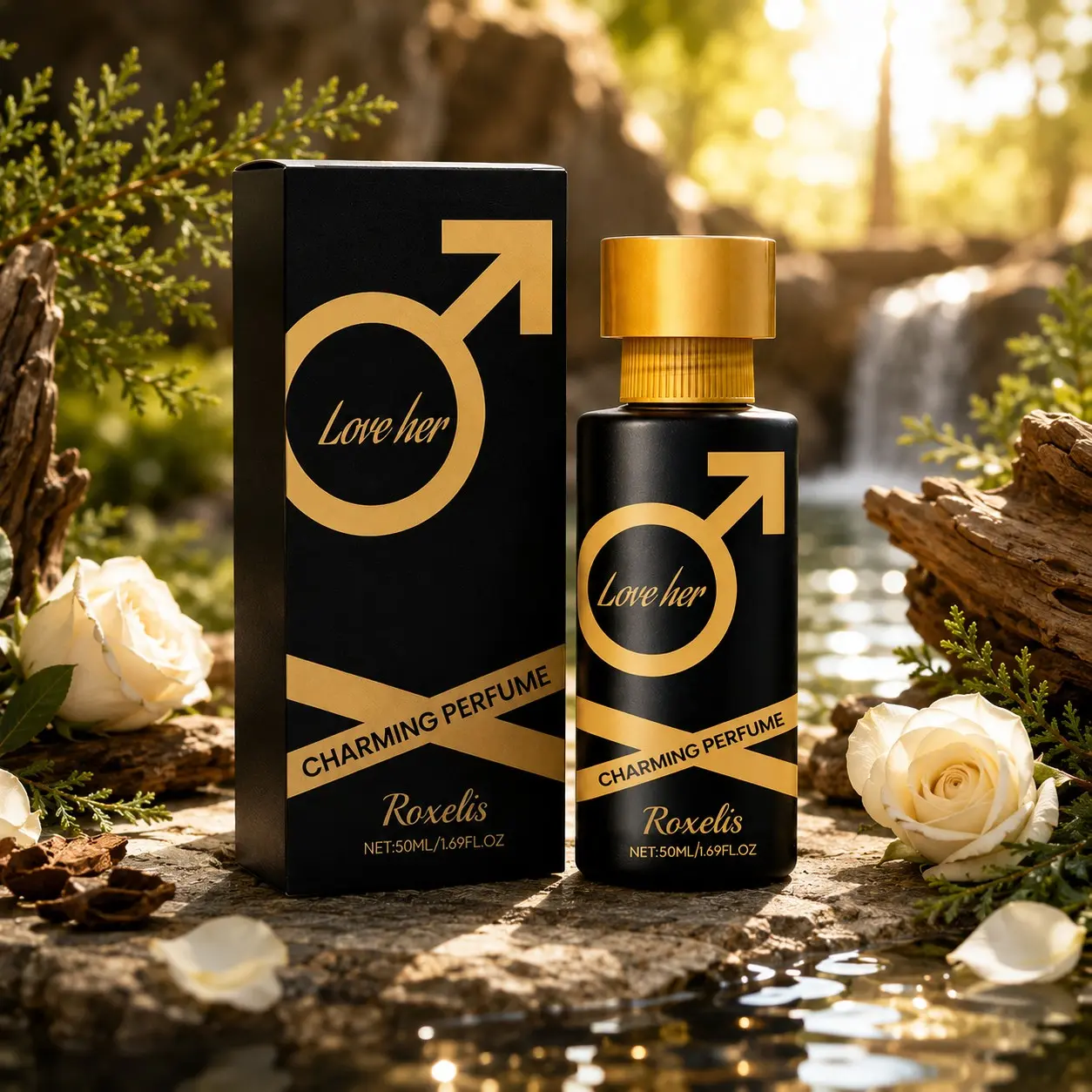 Premium Unisex Woody Perfume 50ML, Sandalwood & Cedar with Musk Rose, Long-Lasting Scent, Suitable for All Ages and Seasons