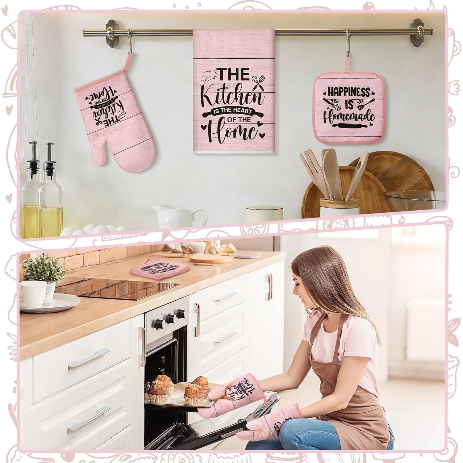 8 count Kitchen Towels and Dishcloths Sets Oven Mitts and Pot Holders Sets Absorbent Kitchen Gloves Potholders Heat Resistant for Chef Baking Cooking 8 count Kitchen Towels and Dishcloths Sets Oven Mitts and Pot Holders Sets Absorbent Kitchen Gloves Potholders Heat Resistant for Chef Baking Cooking