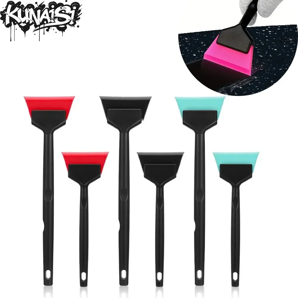 Car Window Tint Squeegee Tool - Soft TPU Vinyl Wrap Scraper for Windshield Glass Installation, No Scratch Auto Cleaning Accessory