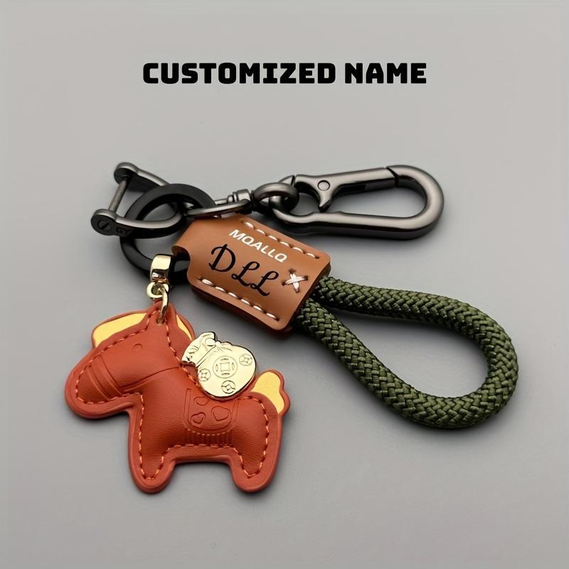 Custom Keychain with a Faux Leather Car Pendant, Easy And Stylish, Suitable for Both Men And Women