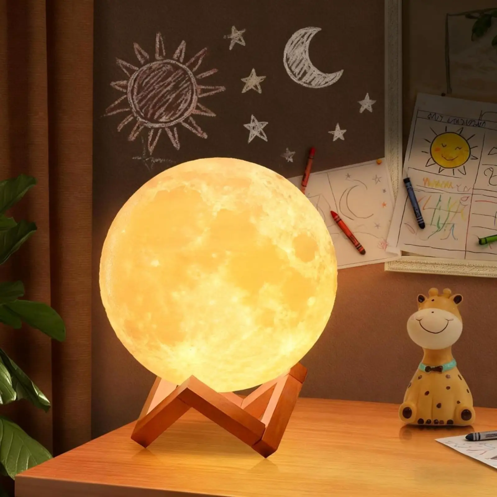 Moon Lamp: Ambient Lunar Night Light — Color-Changing Illumination, Perfect as a Gift for Valentine's Day or Birthdays