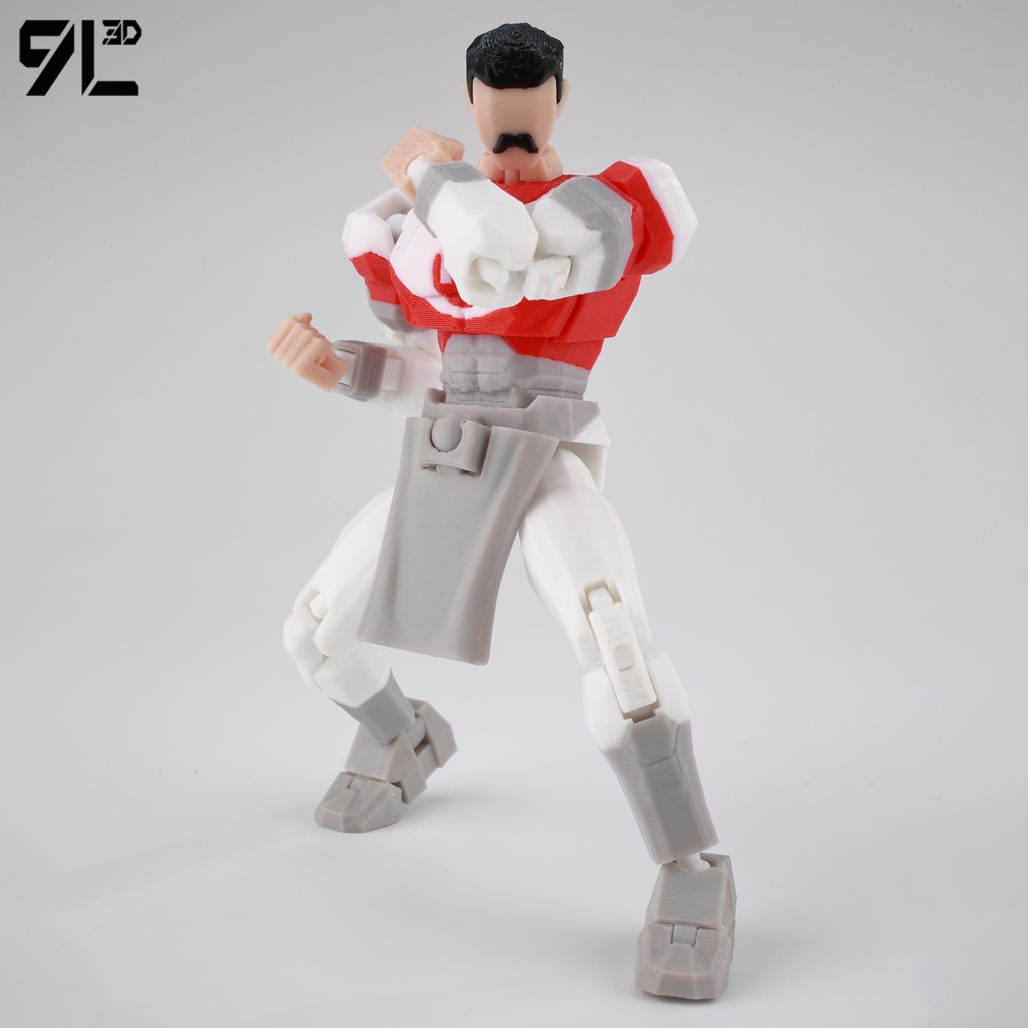 9L3D Printed Invincible Tech Jacker T13 Lucky13 Action Figure Dummy13 Motorcycle Multi-Jointed Collectible Model Toy Titan13