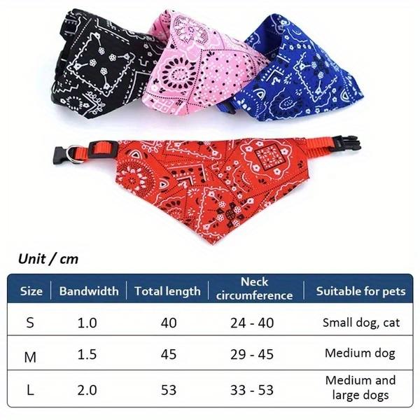 1pc Cashew Floral Graphic Dog Bandanas - Adjustable Triangle Pet Saliva Towel for Small and Medium Dogs and Cats - Stylish and Comfortable Pet Supplies