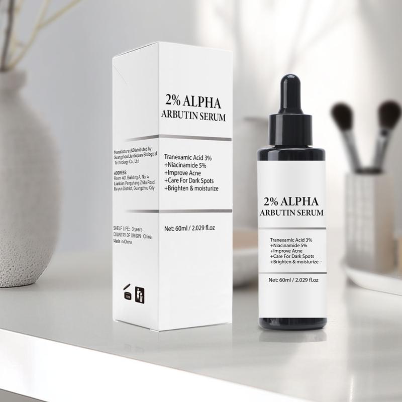 Alpha Arbutin Serum 2%, Brightening & Spot Treatment, Dark Spot Corrector, Hydrating Moisturizer, Suitable for Sensitive Skin, Deep Cleansing Formula