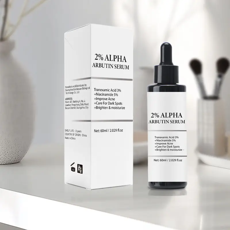 Alpha Arbutin Serum 2%, Brightening & Spot Treatment, Dark Spot Corrector, Hydrating Moisturizer, Suitable for Sensitive Skin, Deep Cleansing Formula