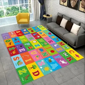 ABC Alphabet Non-slip Rug for Kids Bedroom Playroom Educational Decor