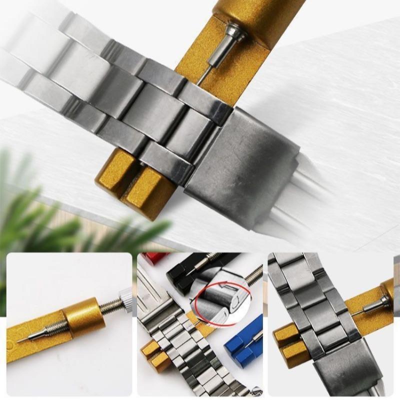 Watch Link Removal Kit, Tools to Adjust and Remove Bracelets, Pin Remover for Sizing Strap, Watch Band Adjustment Tool Kit with Extra Replacement