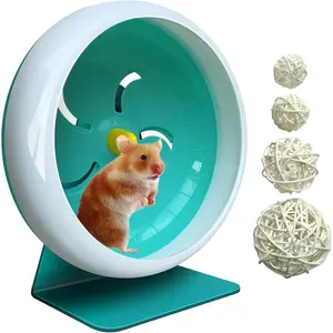 7in Blue A Silent Hamster Running Wheel with Adjustable Stand, Super-Silent Exercise Wheel for Hamsters Gerbils Mice and Other Small Pets