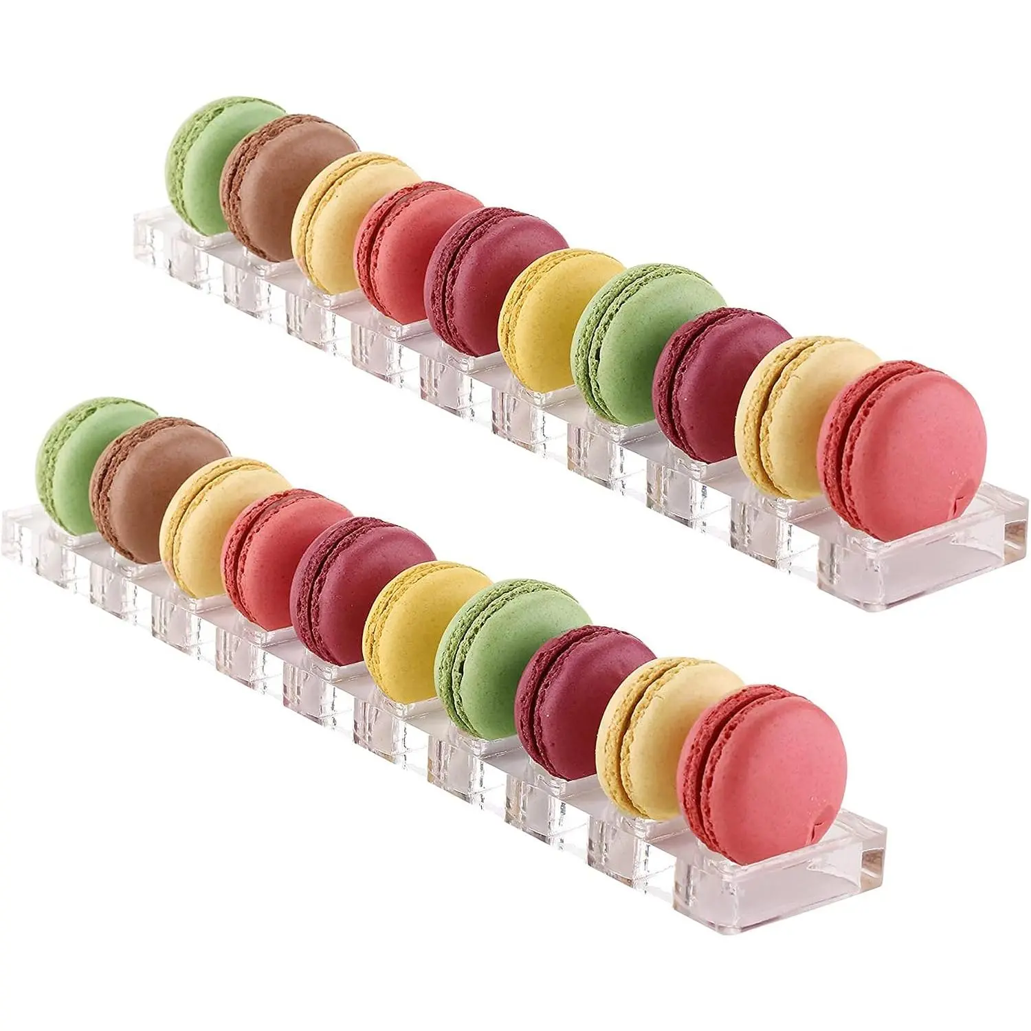 ® Clear  Macaron/Cookies Display Tray, 2 Packs (Capacity:10)