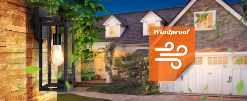 2-Pack Outdoor Wall Light, Exterior Waterproof Wall Sconce Light Fixtures,  Outdoor Wall Lamp with Clear Glass for House, Porch, Front Door, Garage, Patio, Bulbs Not Included