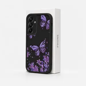 Purple Butterfly TPU Shockproof Full Cover Case - HD, Dual Card Slot Compatible 5G Smartphone Protection Accessory for Samsung S21/22/23/24/25/26, NOTE20 PLUS ULTRA, FE, A13/14/15/16/17/33/34/35/36/52/53/54, Ideal Christmas Gift for Friends, Accessories