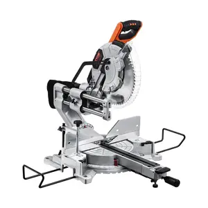 【DealsForYouDays】VEVOR Sliding Compound Miter Saw, 12-Inch Blade, 15 Amp Motor, 60-Tooth, Corded Double Bevel Sliding Miter Saw, LED Precision Alignment, Angle Adjustable, for Wood, Composite Decking, Laminates