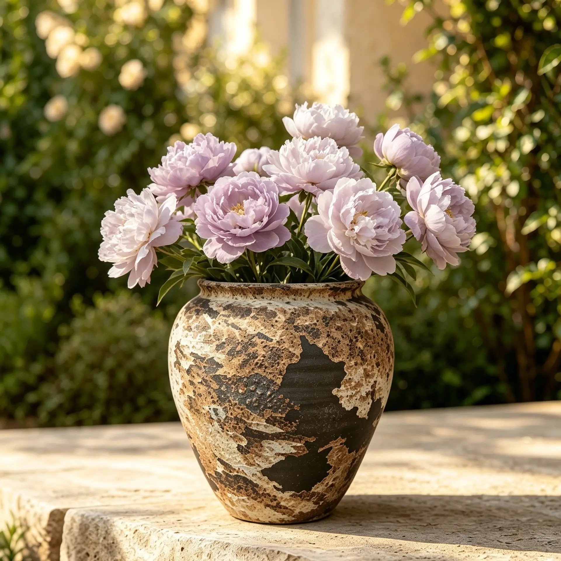 Vintage Ceramic Decorative Flower Pot, Hand-Painted Texture Planter, Country Rustic Farmhouse Style, Heat Resistant & Fade-Proof, Rust-Proof & Not Easy to Crack, Drainage Hole Design, Ideal for Garden, Flower Stand, Balcony, Desktop, Entryway, Home decor