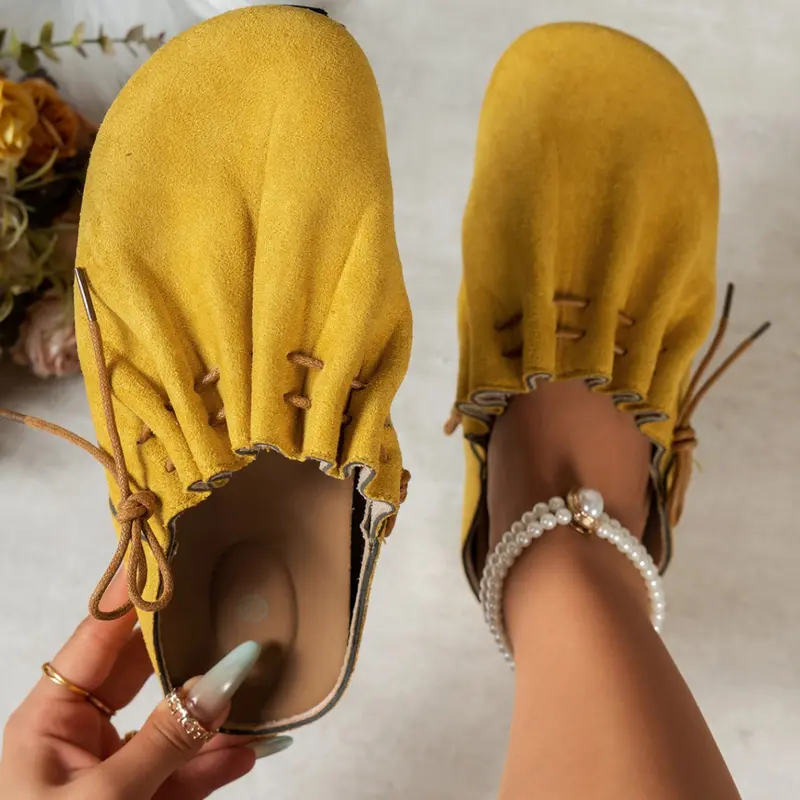 Women's Classic Lace-Up Round Toe Flat Shoes, Comfortable Soft Sole, Versatile Fashion Casual Shoes, Ideal for Daily Wear, Flat Footwear