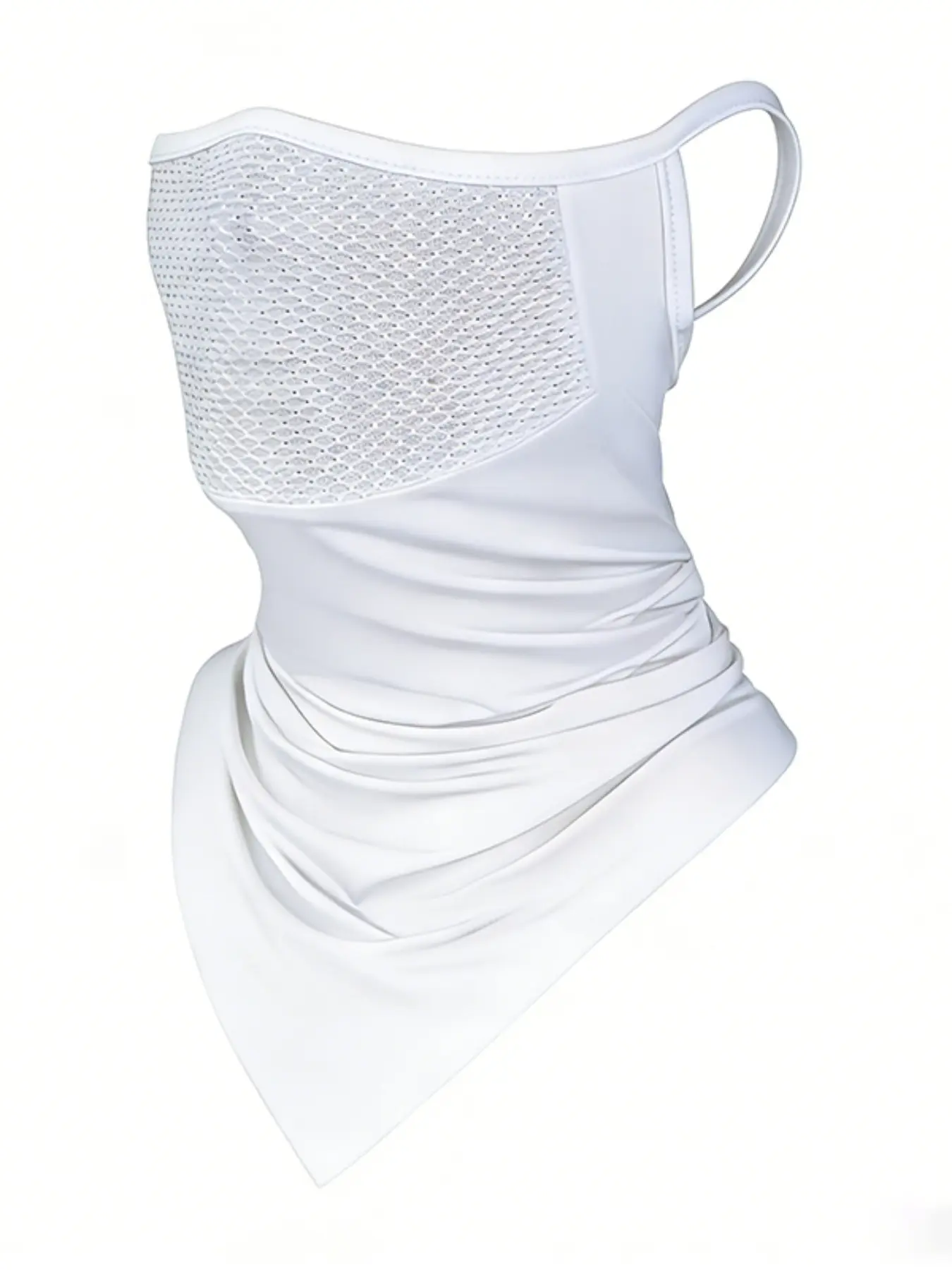 Ice Silk Earloop Face Mask, Unisex Minimalist Design, Suitable for Various Outdoor Activities, Single Piece, Comfortable and Breathable