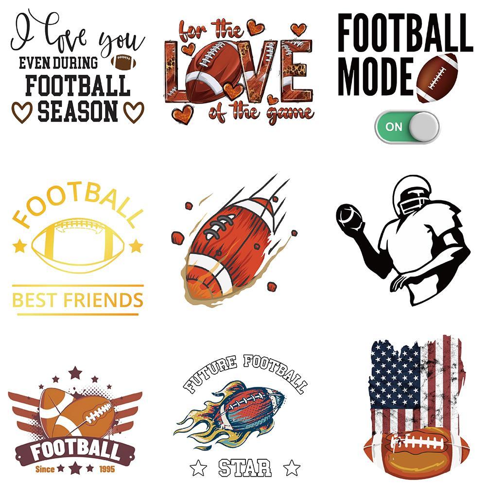 Football Themed Sticker, 50pcs/set Waterproof Self Adhesive Decor Paper, Decor Sticker for Gift Greeting Card Water Bottle Laptop Phone