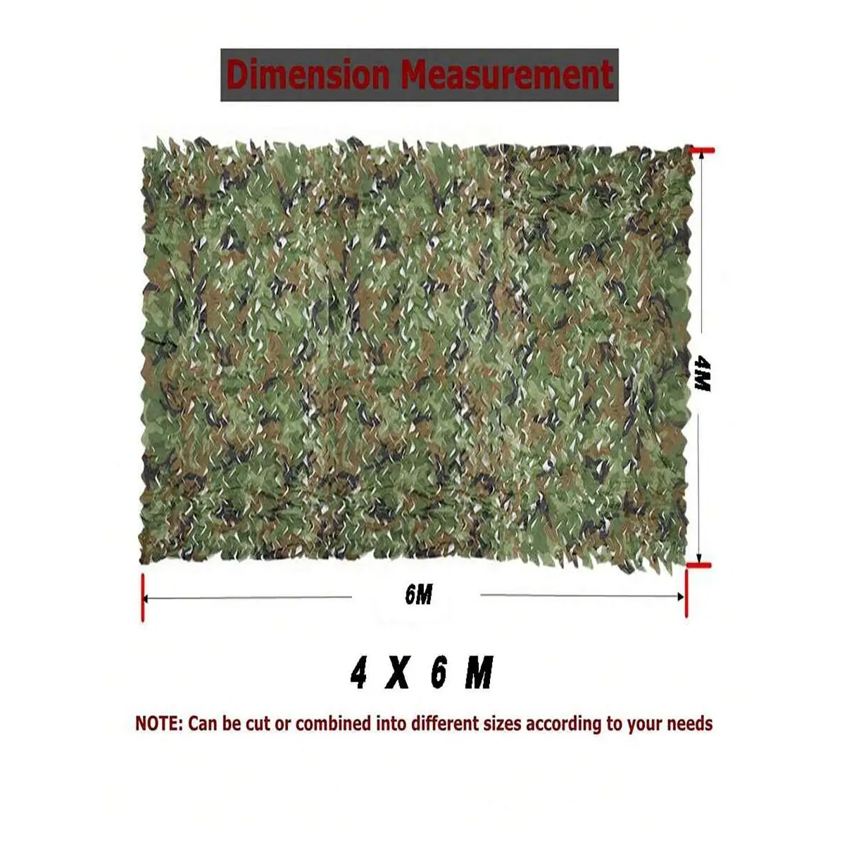 Jungle Camouflage Netting, Heavy-Duty and Lightweight Polyamide Mesh Fabric, Breathable Sun Shade for Outdoor Sports, Camping & Hunting