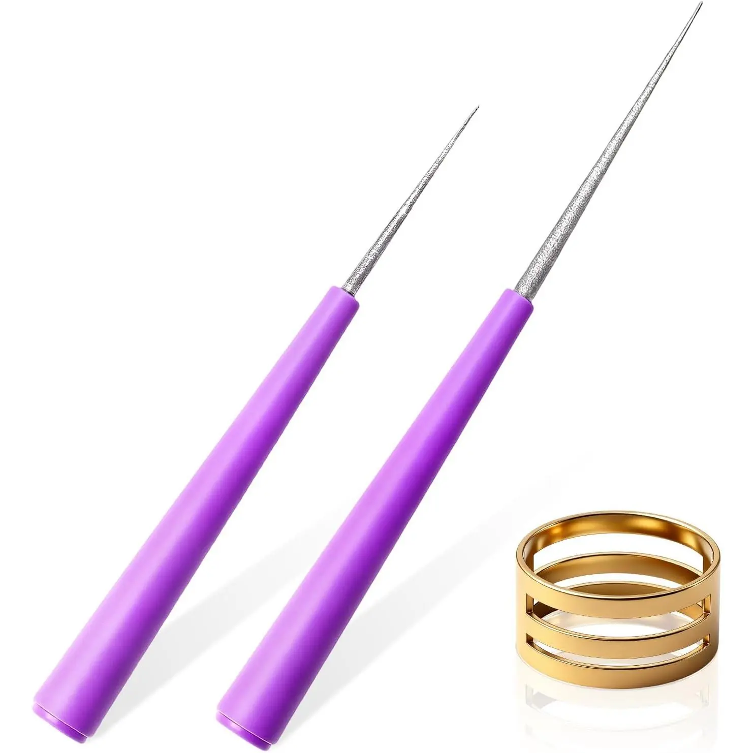 2 count  Making Bead Reamer Tool with 1 Open Ring | Beadable  Tipped Hole Enlarger for  & Beading Bead-Reamer-Tool
