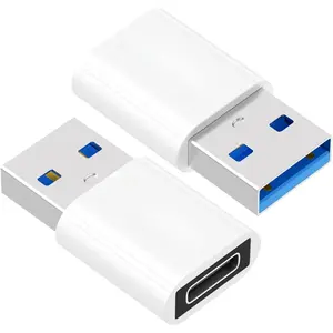 USB to USB C Adapter 2 Pack,3A   5Gbps Data Transfer,USB-C Female to USB A Male  Converter for M-ac Book Phone 15/16/17 Pro Max Pad Pro G-alaxy Smartphone Tablet Laptop