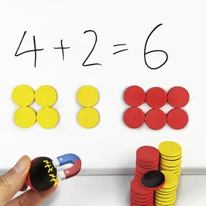 Arithmetic Teaching Kit - 50pcs Magnetic & EVA Counting Chips, 3cm/1.18inch Diameter for Hands-On Math Instruction, Durable Tools for Educators
