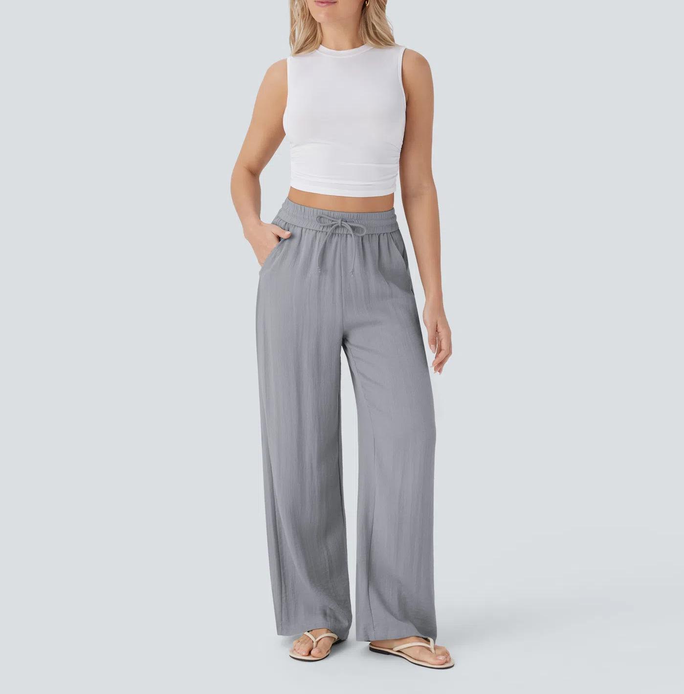 #halara#wide-leg pants#linen pants#highwaistedpants#casualtrousers#womensfashion#spring2026fashion#Travel Pants#everydayoutfit#pantswithpockets#flowypants#y2kfashion#athleisure