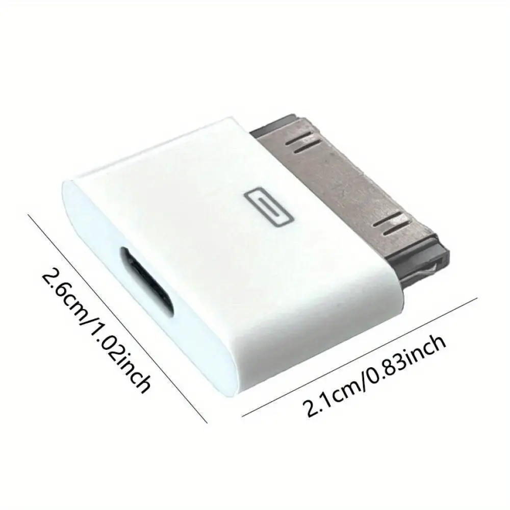 [Lightning to 30-Pin Charging Sync Converter] 8-Pin Female to Male Adapter for iPhone 4/4S, iPad 2/3, iPod Touch - Compatible with Mobile Devices, Smartphone Charger Cable Plug Accessory