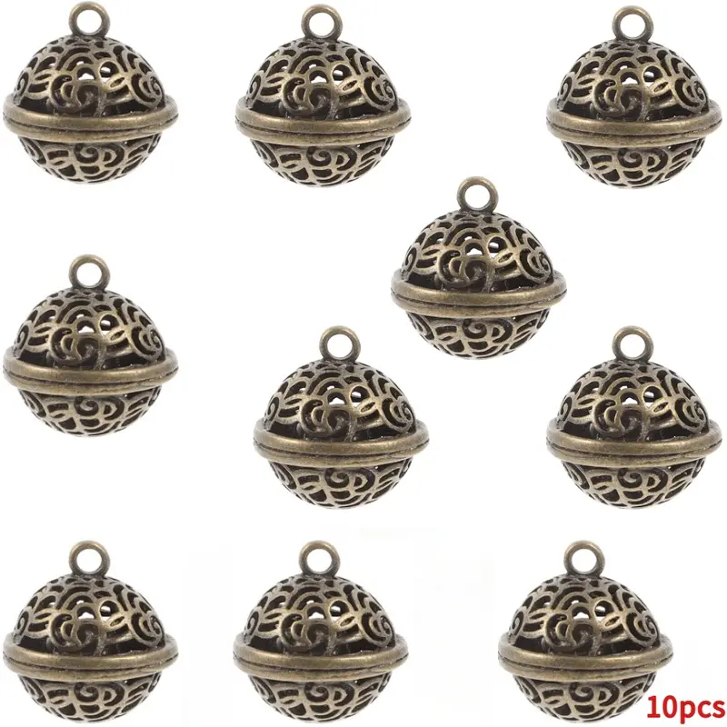 10pcs Vintage Bell Pendant Craft Bells Hanging Decor Christmas Bells Tree Hanging Bell Festive Supplies Metal Bell Ornament