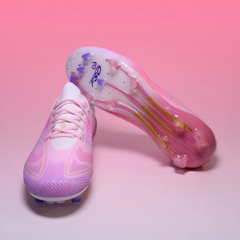 Professional F50 Soccer Cleats – FG/TF Studded Football Boots for Men Women, Durable Comfortable Shoes for Grass Training & Competition