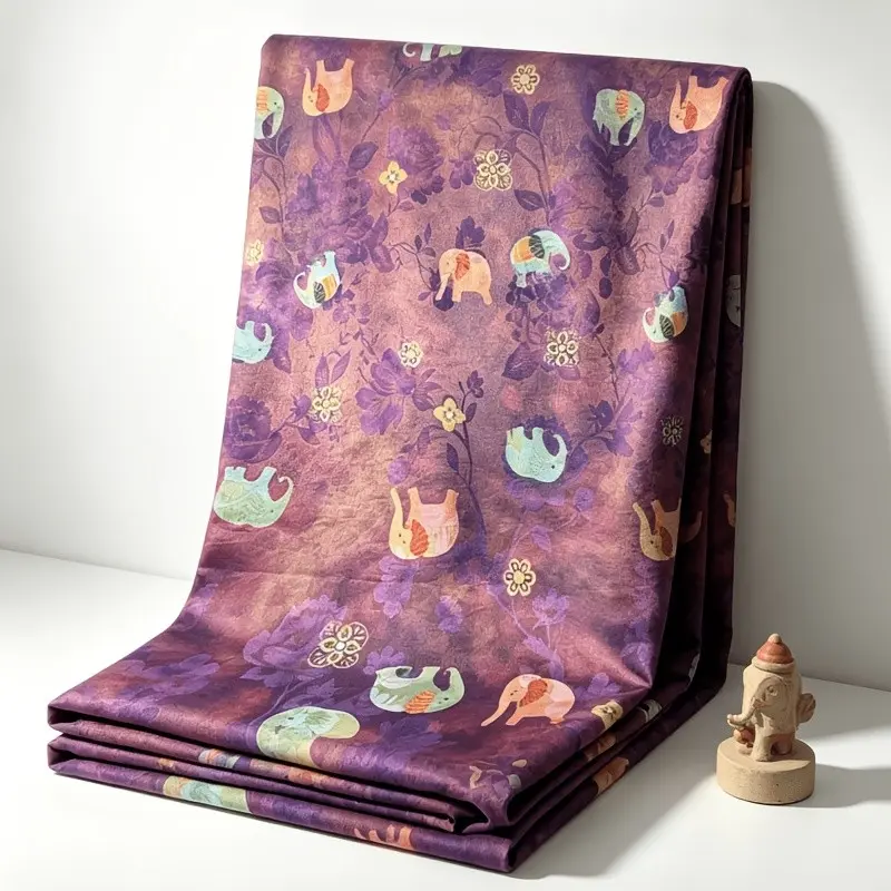 11 Pieces Summer Breathable Silk Fabric, Vintage Oil Painting Style, Sunlight Color Change, Ideal for Cheongsam, DIY Projects