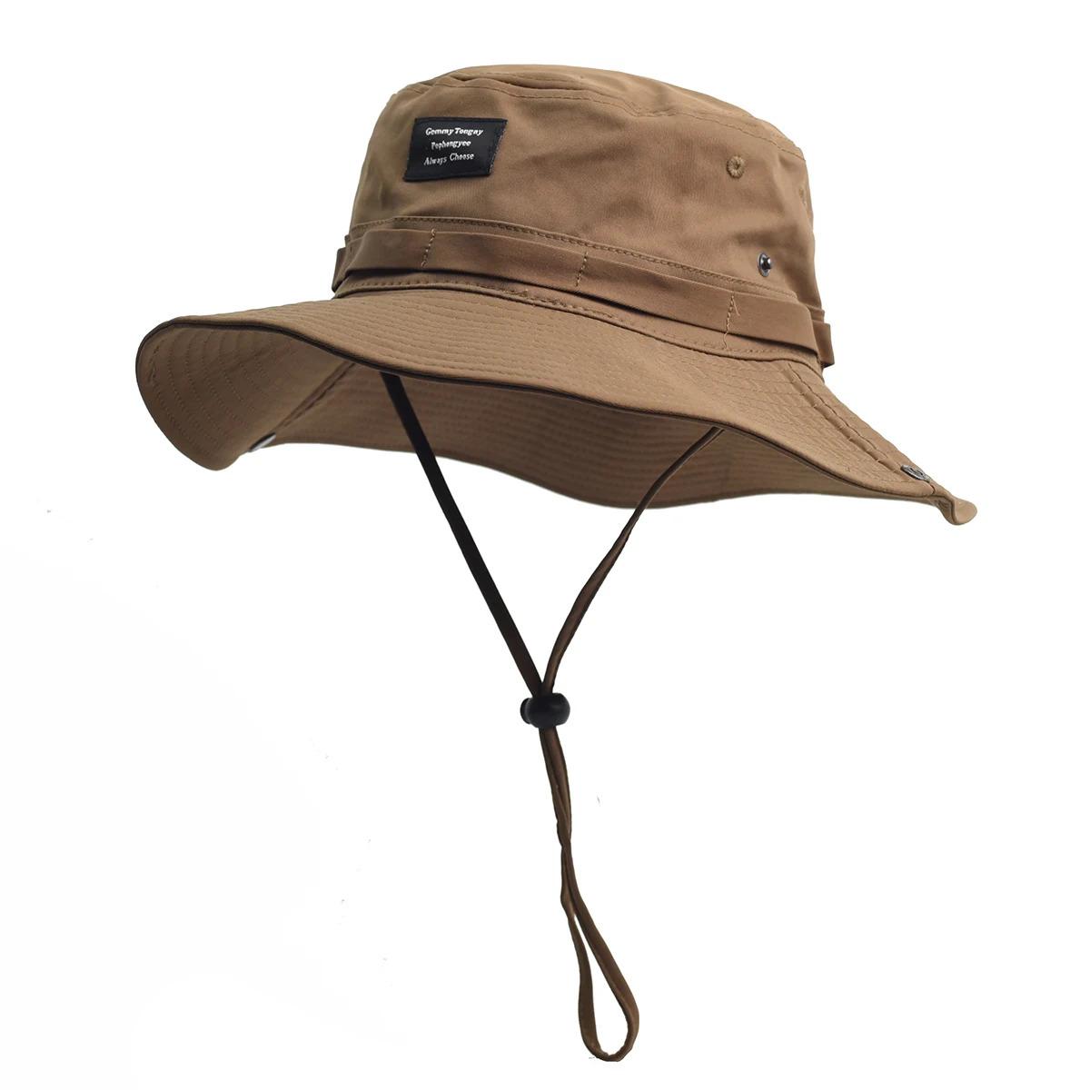 Contrast Vintage Fisherman Hat for Men and Women Summer Outdoor Camping Mountaineering Hat Large Brim Sun Hat