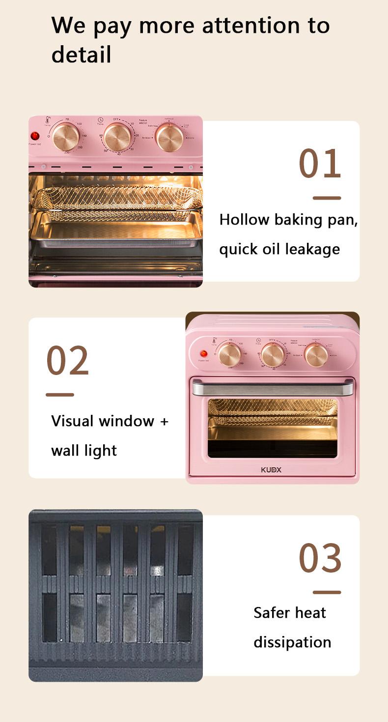 Baking enthusiasts are thrilled! Multifunctional Home Oven 15QT — Extra-large tabletop convection oven, air fryer bread unit, baking, reheating leftovers, no oil needed, stainless steel material, transparent observation window, healthy cooking, space-savi