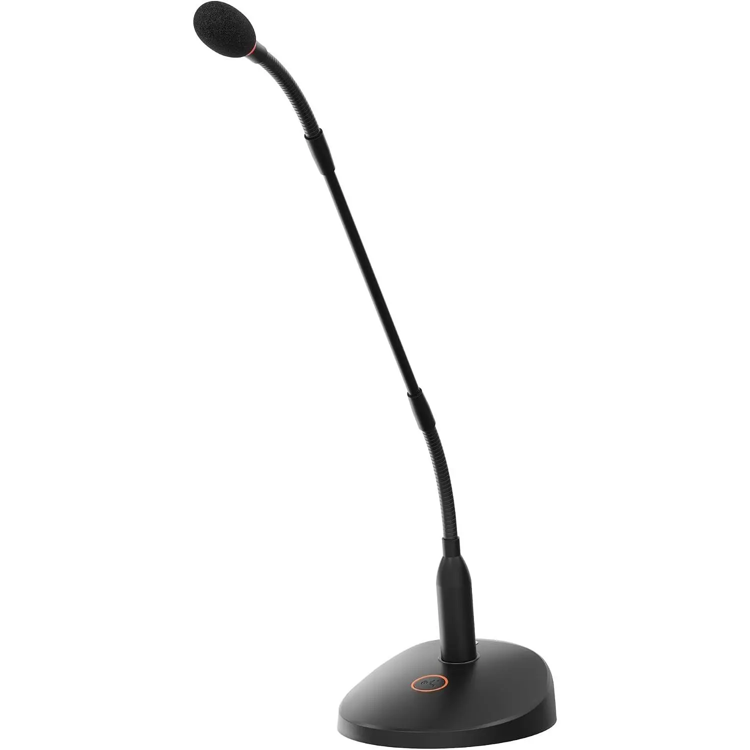Desktop Gooseneck Condenser Microphone 18" Podium Microphones with Base LED  XLR Mic for Meetings Video Conferences Streaming Lectures BY-GM18CB