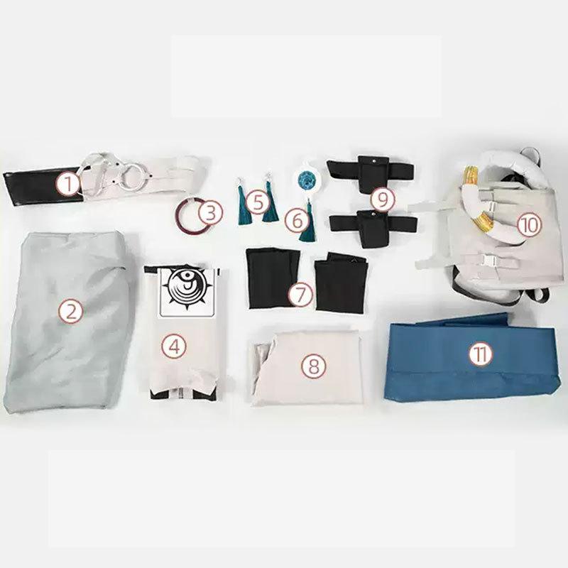 Gachiakuta Zanka Cosplay Costume Anime Adult Men'S Women Zipper Jacket Pants With Apron Accessories Set Halloween Party Uniform