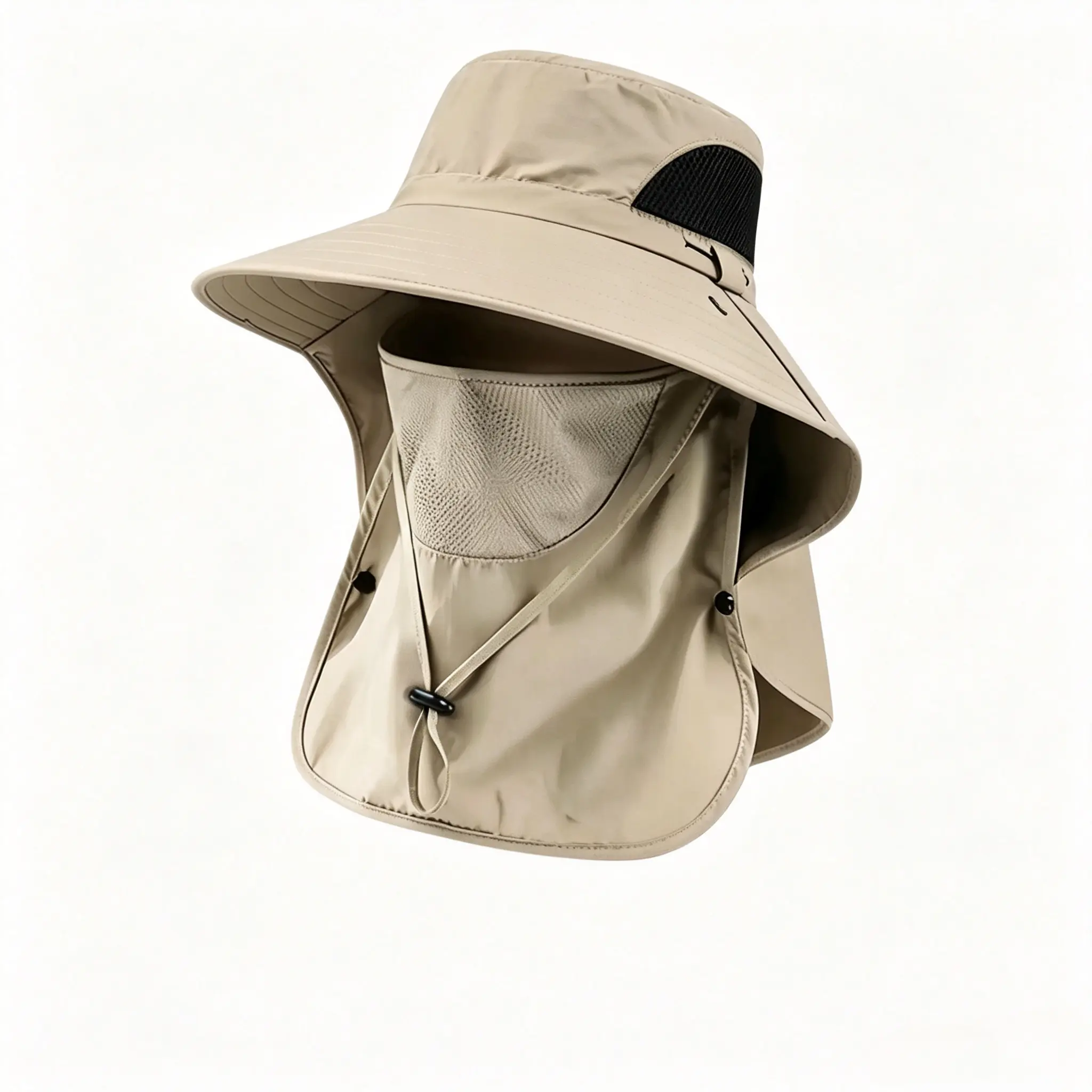 Men's UV Protection Wide Brim Sun Bucket Hat - Breathable Fabric Sun Shade Cap, Lightweight Adjustable Quick-Dry for Fishing, Hiking