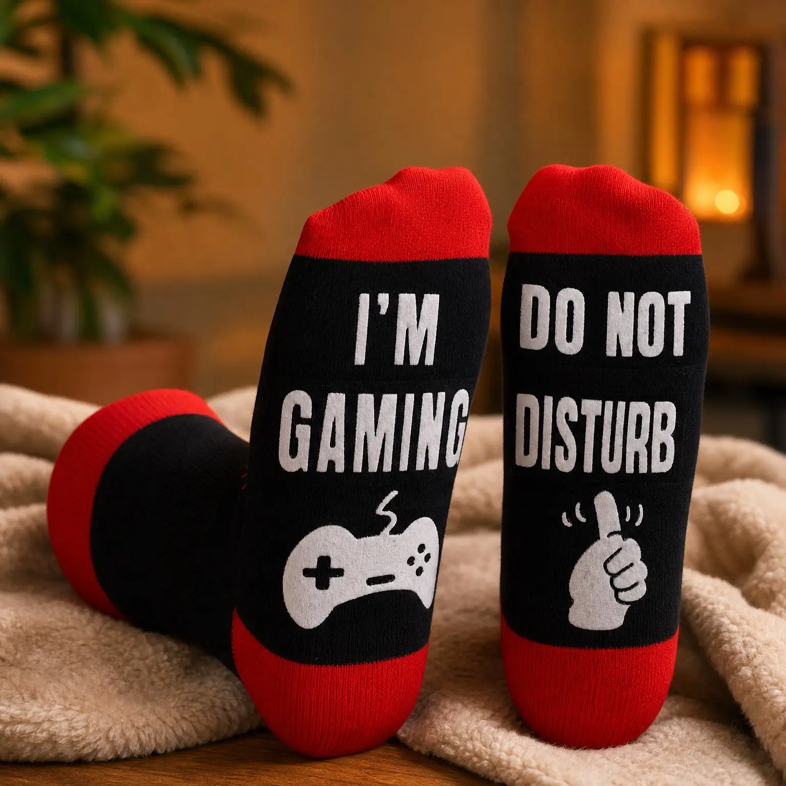 Funny Socks for Men Teen Boys Kids - I'm Gaming Do Not Disturb Gamer Gifts, Christmas Stocking Stuffers, Birthday Gifts for Boyfriend Boys Teens(Gift)