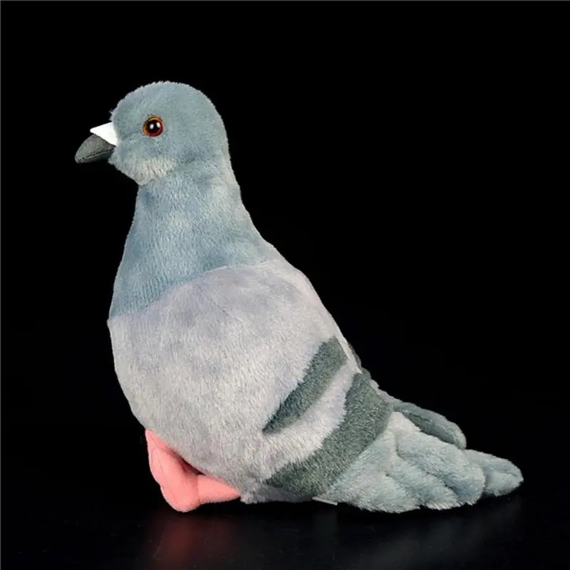 20cm Kawaii Simulated Gray Pigeon Plush Toy, Cute Soft Stuffed Dove Doll, Stress Relief Toy for Collection, Gifts & House Decoration