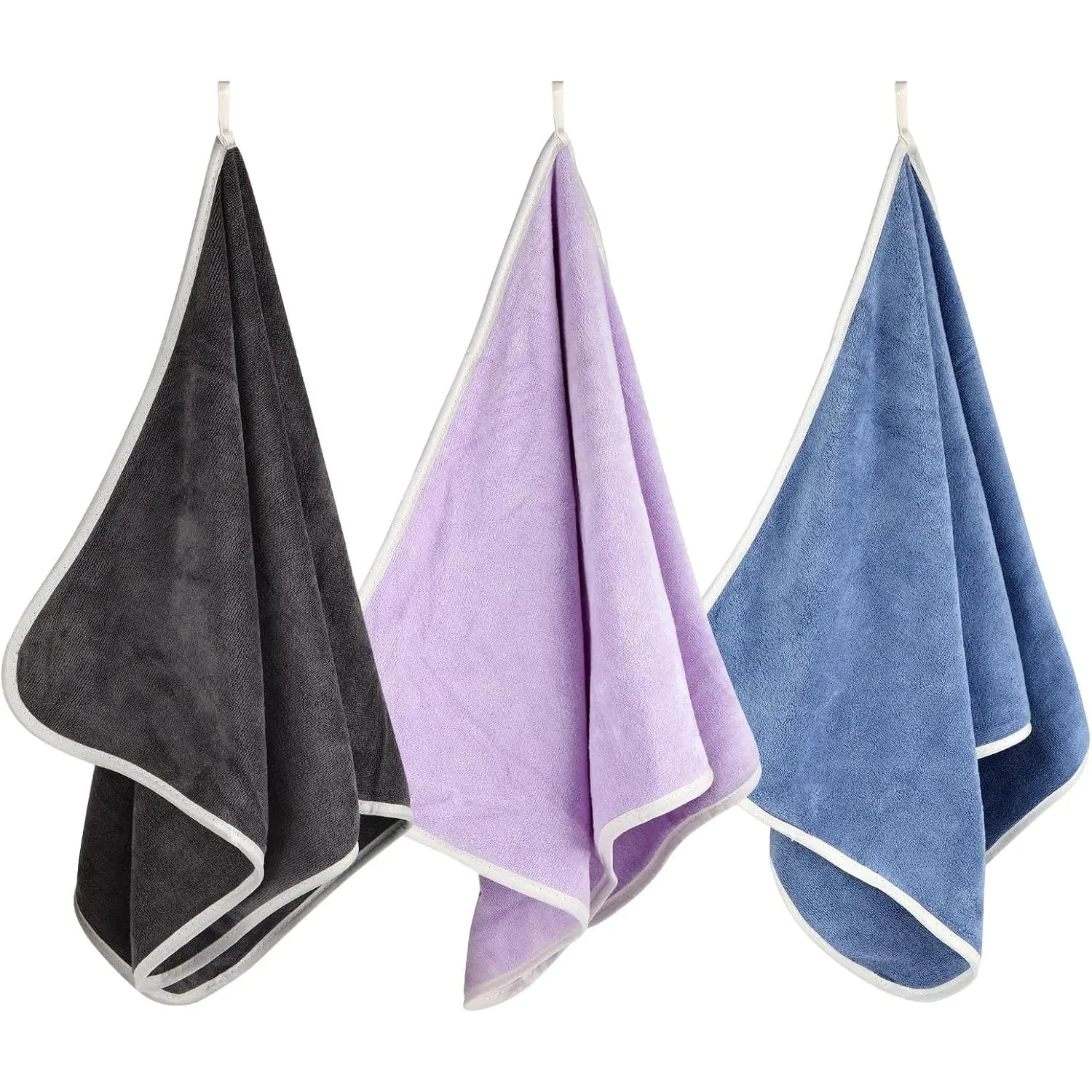 3 Pack Microfiber Gym Towels, Super Soft, Quick Drying, 14.2" x 30" | Absorbent Towel for Fitness, Yoga, Swimming, , Workout, -Friendly for Women Men