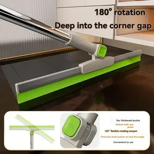 1pc Multi-Functional Magic Sweeper, Adjustable Length Bathroom Floor Scraper, Lazy Person Cleaning Brush, Home Use Water Scrapper