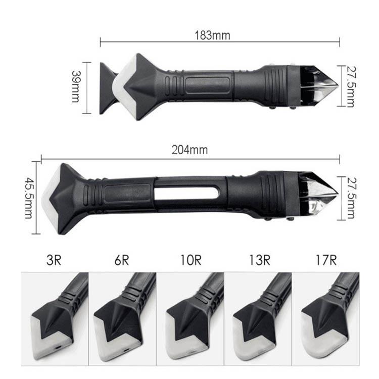 3-in-1 Silicone Caulk Remover Tool, Stainless Steel Head Glass Glue Scraper & Sealant Finisher, Caulk Removal Tool for Kitchen Bathroom Window Frame, DIY Home Repair 3-in-1 Silicone Caulk Remover Tool, Stainless Steel Head Glass Glue Scraper & Sealant Finisher, Caulk Removal Tool for Kitchen Bathroom Window Frame, DIY Home Repair