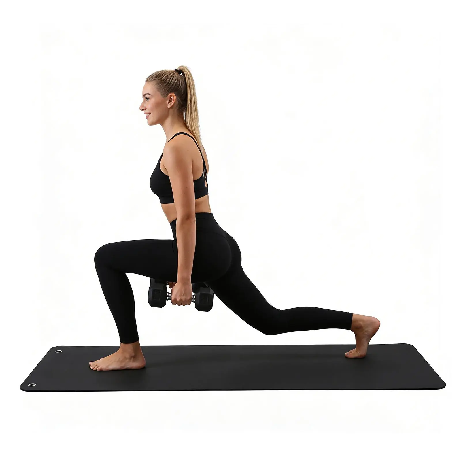 Commercial Grade Functional Hanging Exercise Mat - 5mm High-Density PVC, Reinforced Holes, Durable, Wall-Mounted, Low-Impact - 71x24 In for Group Fitness & Yoga