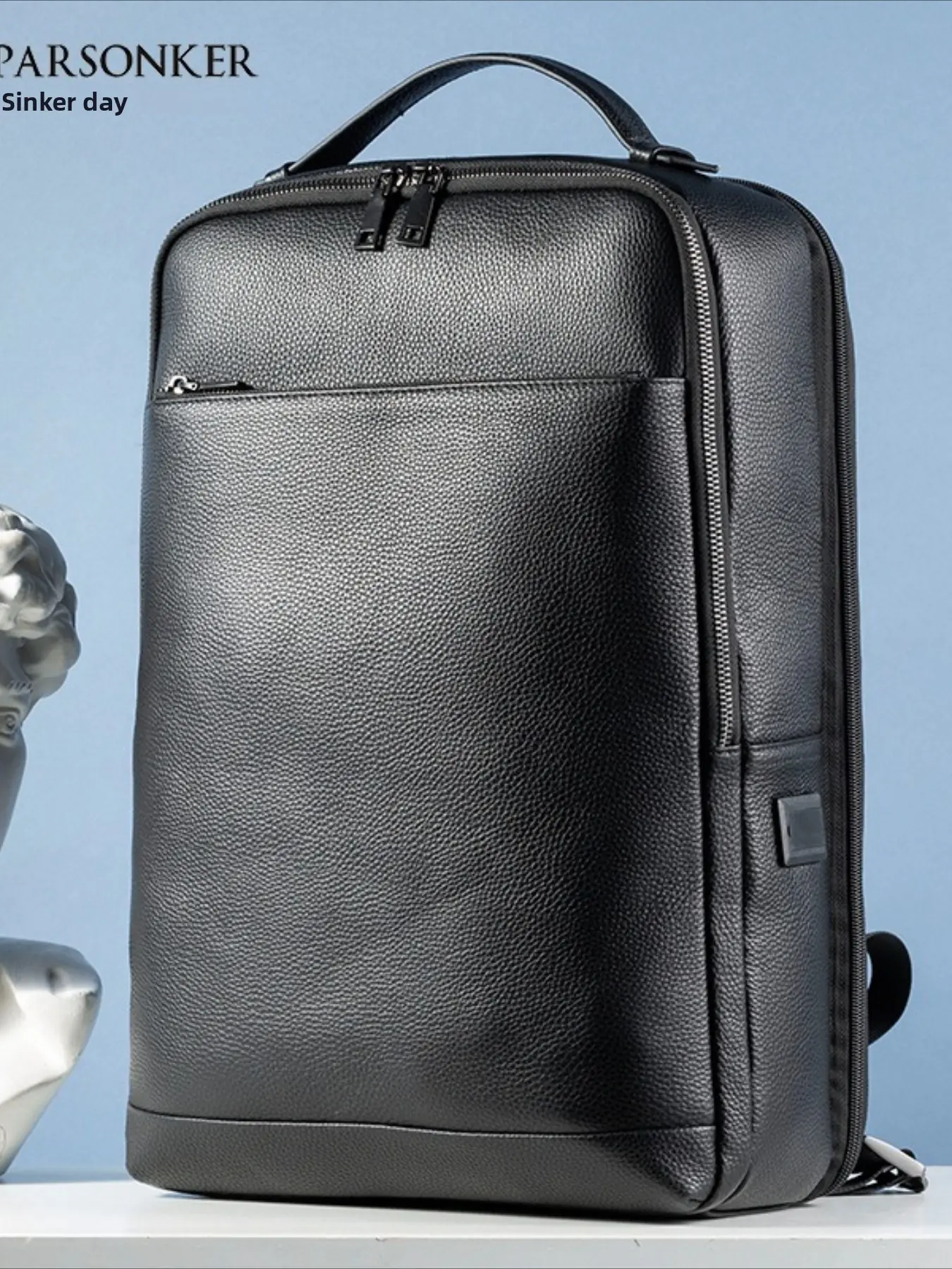 Leather backpack men's new business first-layer cowhide computer backpack travel fashion backpack spot