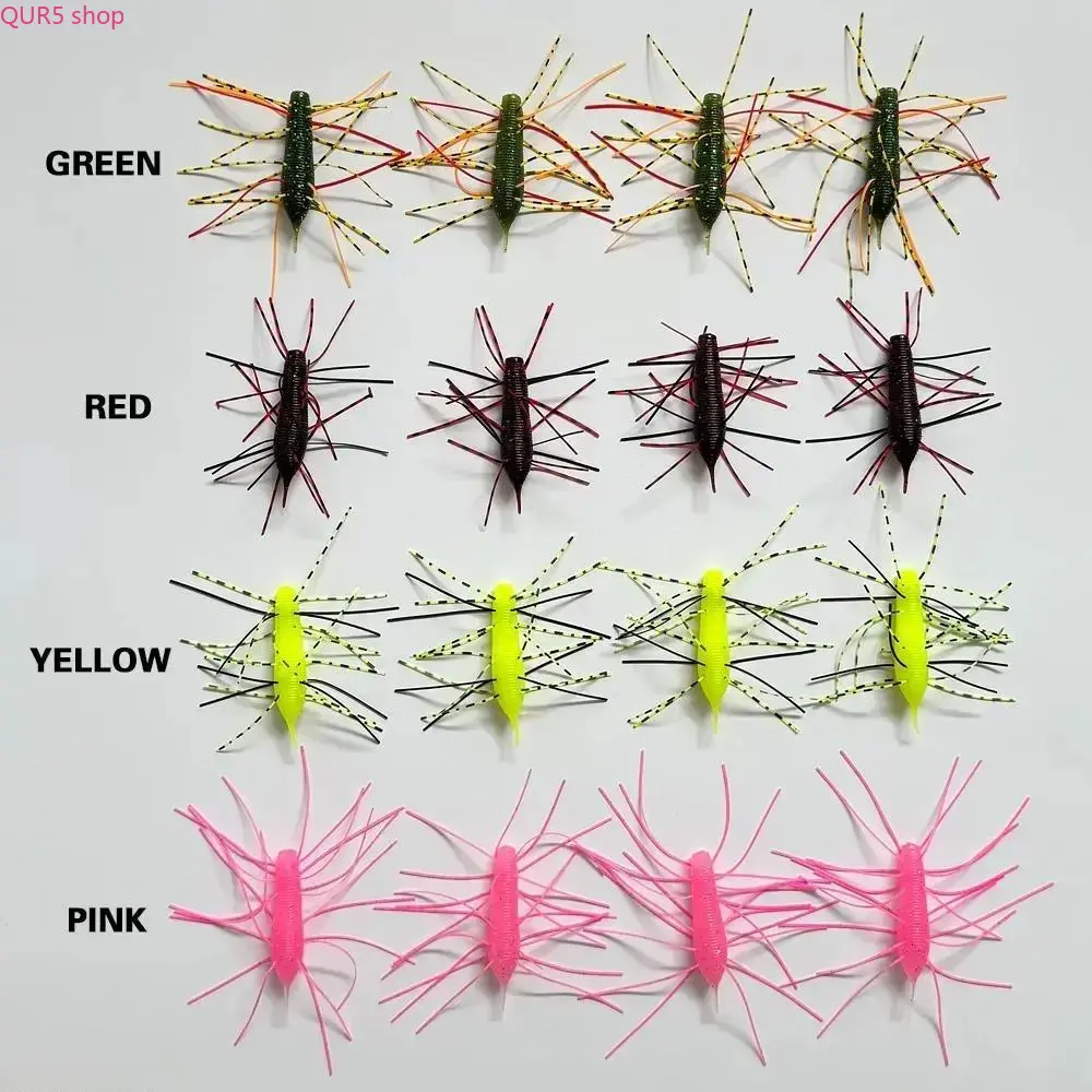 4PCS 2.16In Multi Tentacle Soft Frog Topwater Lure Set, Slow Sink Baits With Lifelike Leg Movement, Tackle For Predator Bass In Ponds Lakes Heavy Vegetation, Works For Freshwater & Saltwater Anglers