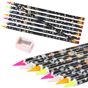 8 count   Pen Rhinestone  Pencil Self Adhesive   Dotting Pencil  Point Drill Pen   Tools for  Art DIY Decoration with Pencil Sharpener