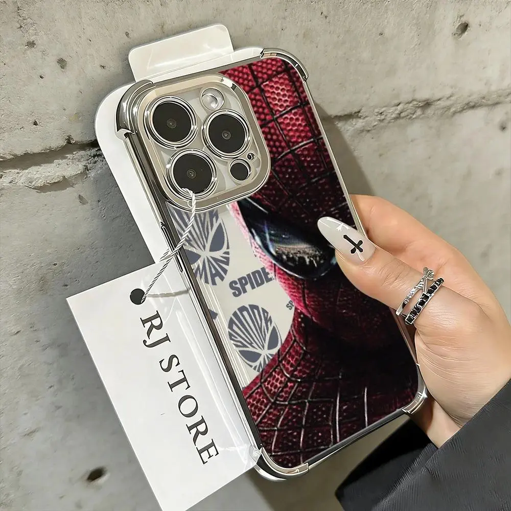 Cool Spidermans Venoms Plating Phone Case For iPhone 17 Air 16 15 14 13 12 11 Pro Max Plus Animal Colorful