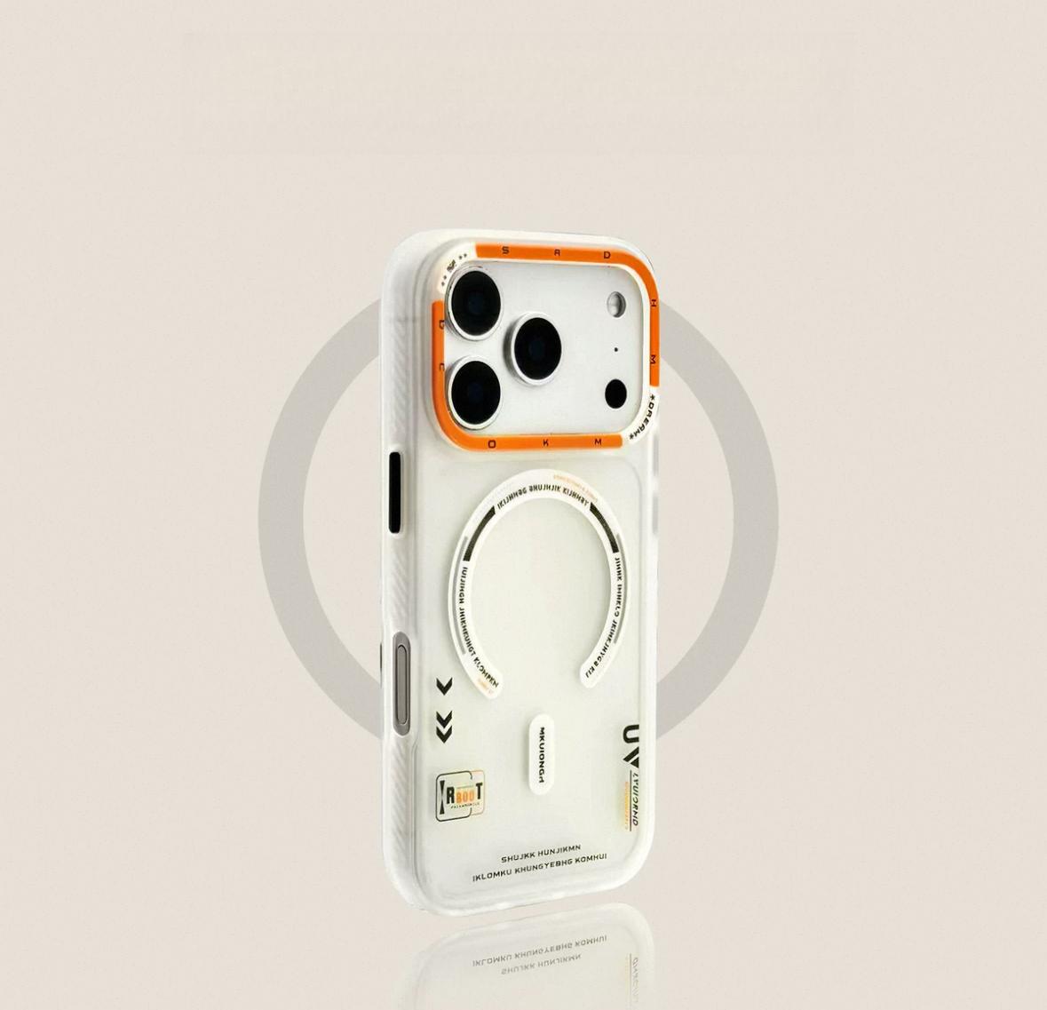 Compatible with iP17Pro Phone Case Magnetic New iP16promax Protective Case 15 Phone Cover Creative Simple 14pro Protective Case Matte Transparent